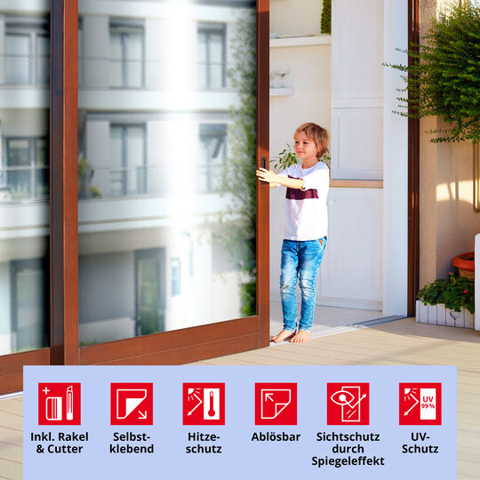Fensterfolie Spiegel-Sichtschutzfolie