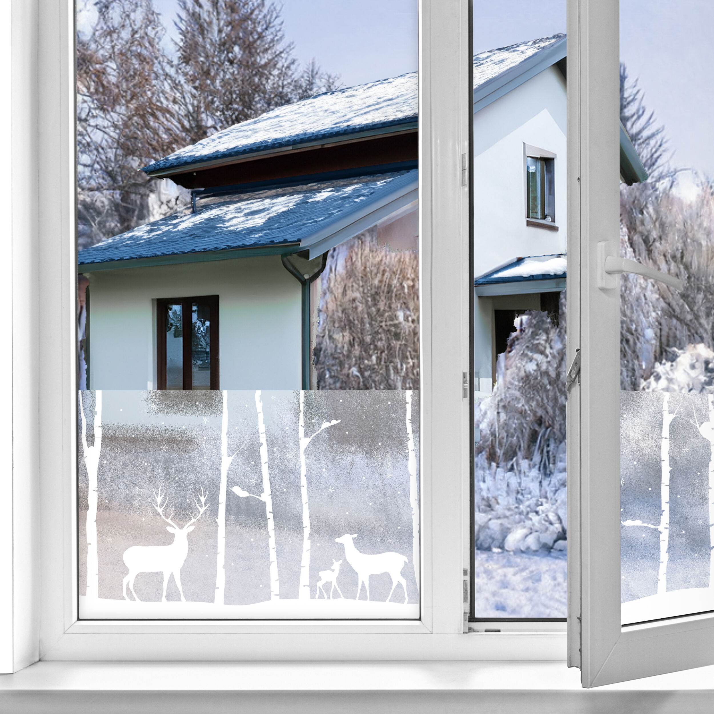 Fensterfolie Blickdicht Selbsthaftend - 20x370 Cm Milchig, Klebefrei & Rückstandslos, UV-Schutz