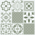 Oriental Tiles green (11er Set)