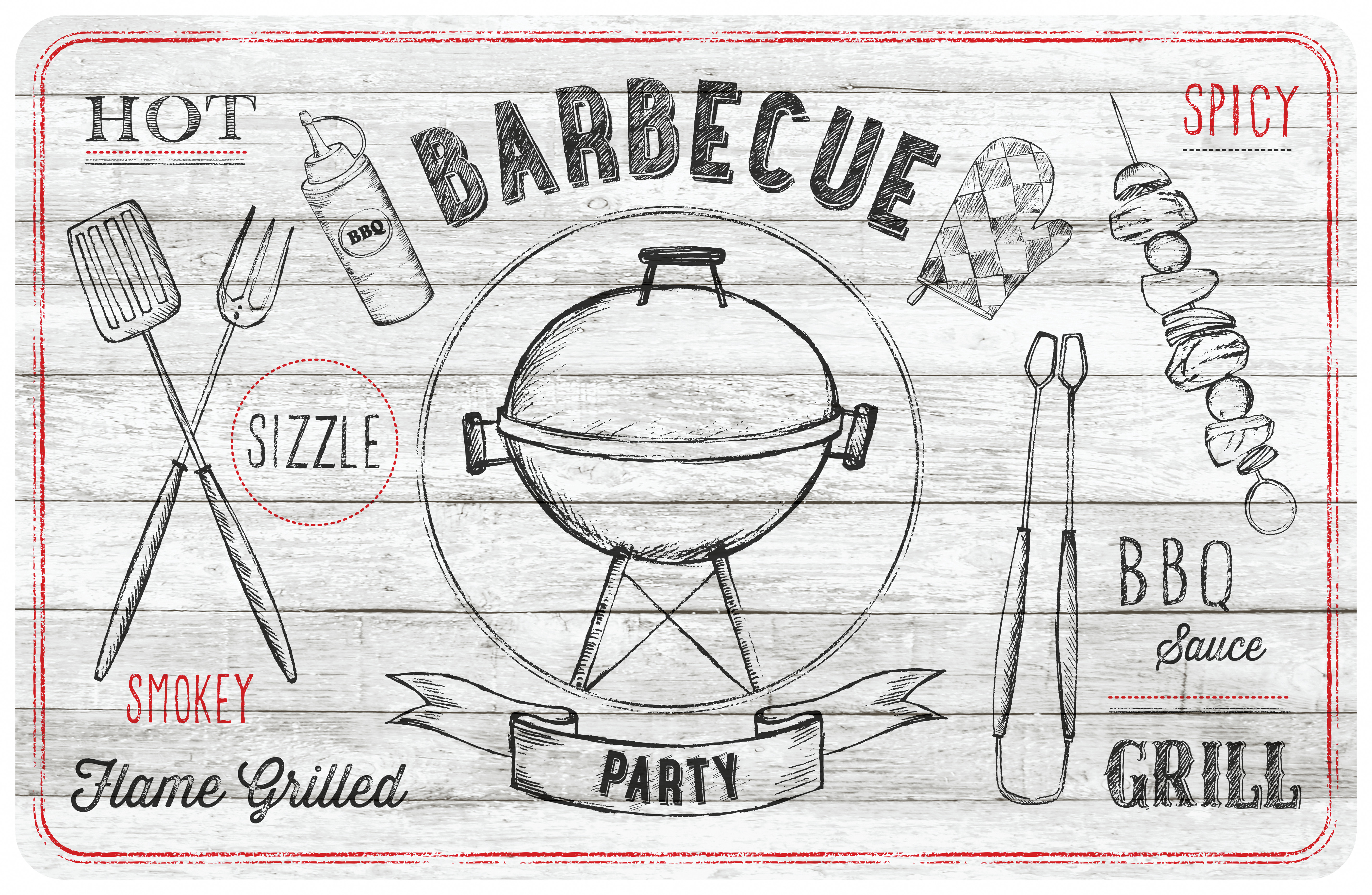 d-c-fix Tischset Rio Barbecue offwhite - /Offwhite