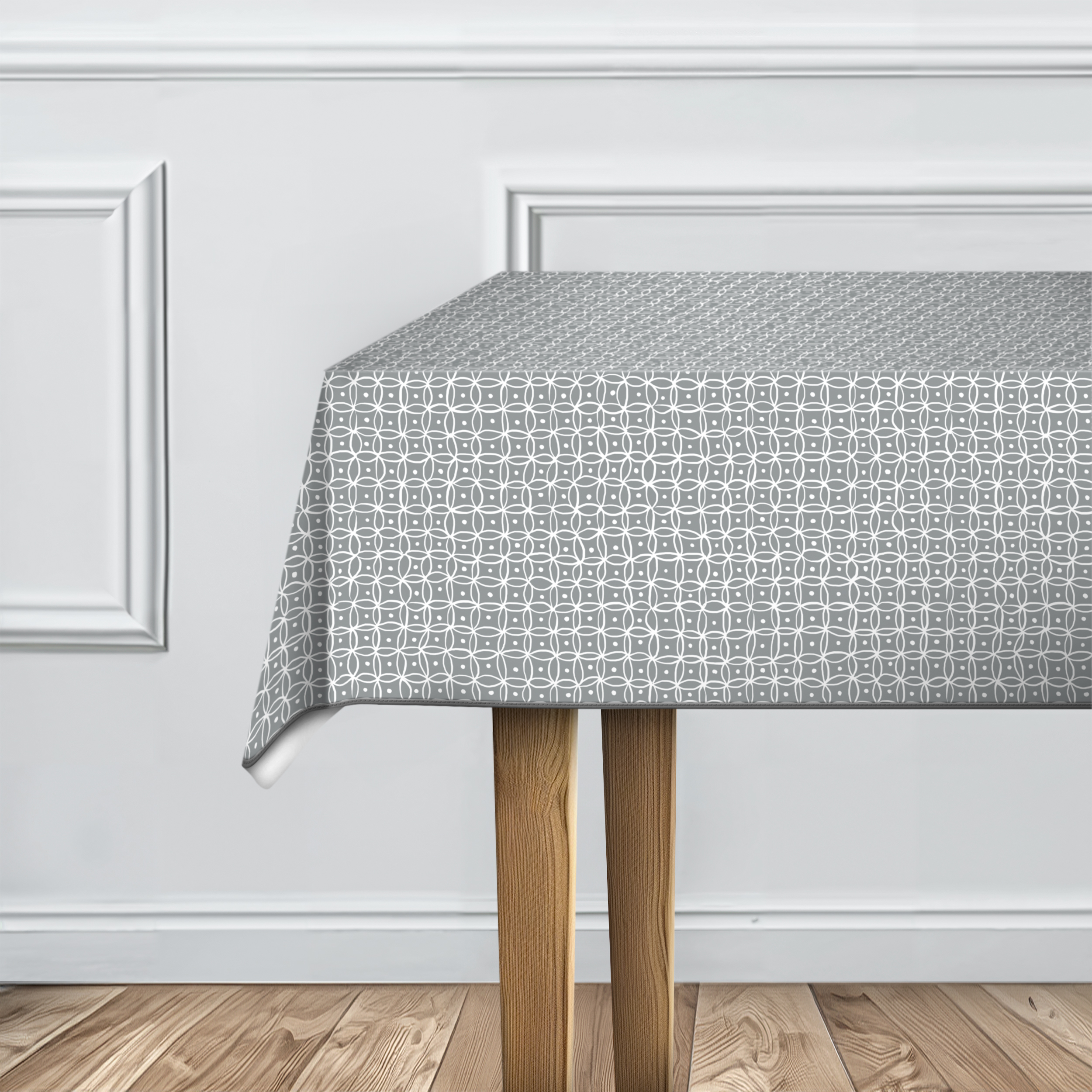 d-c-fix Tischdecke Manhattan Namika grau - Gr. 1,50 m x 2,50 m oval