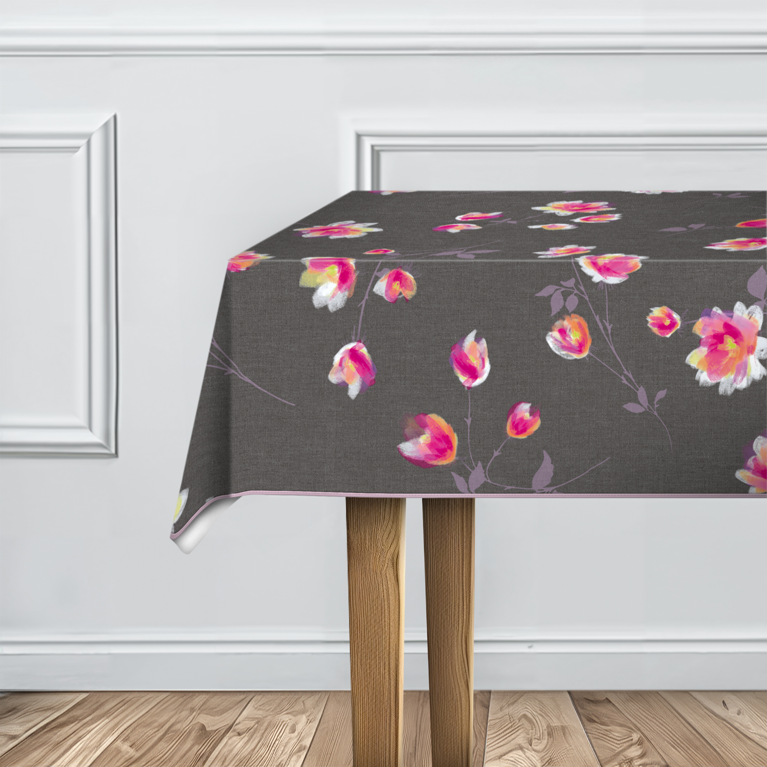 d-c-fix Tischdecke Monte Carlo Cheryl anthrazit - Gr. 1,10 m x 1,40 m