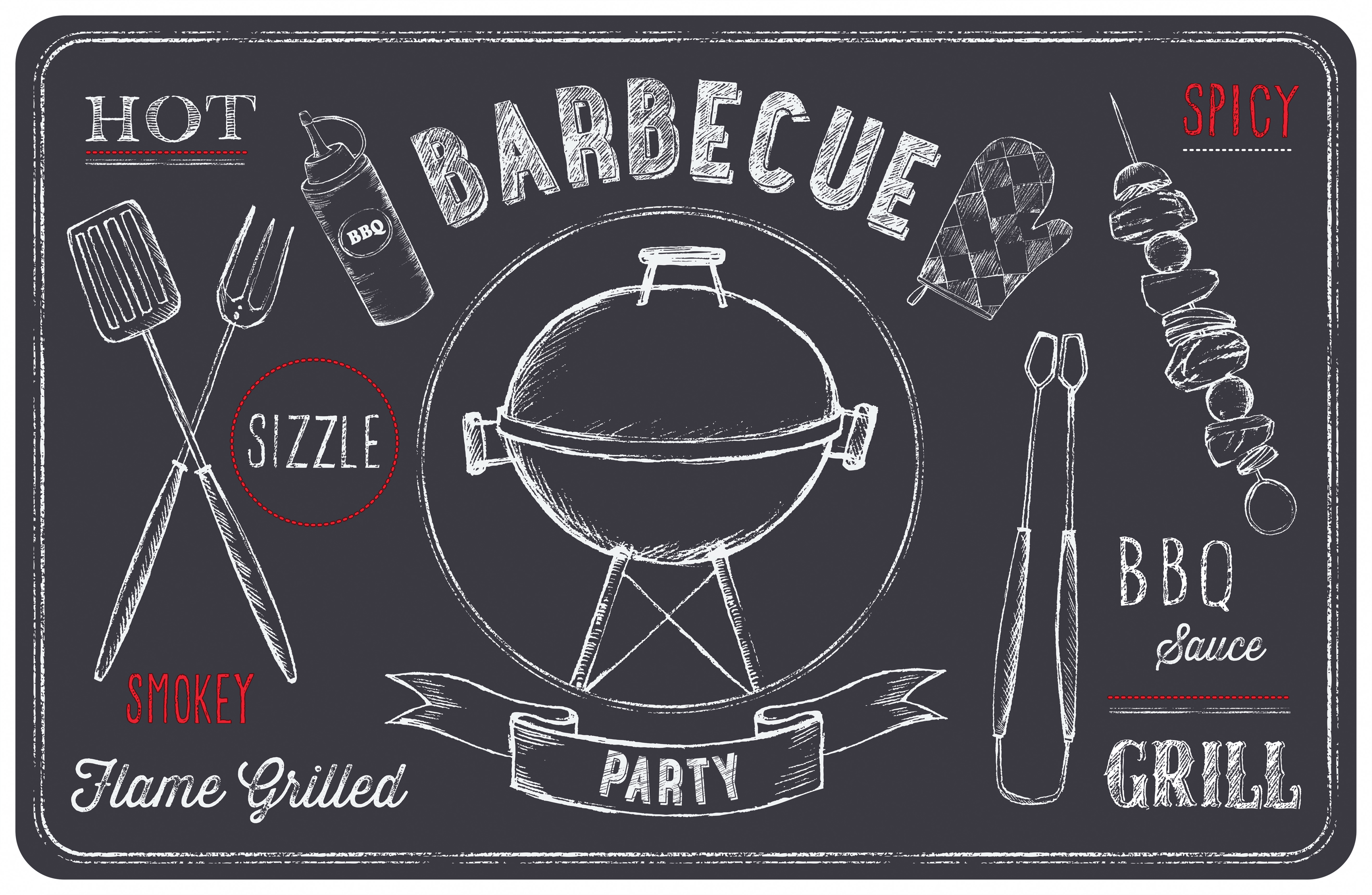 d-c-fix Tischset Rio Barbecue schiefer - /Schiefer