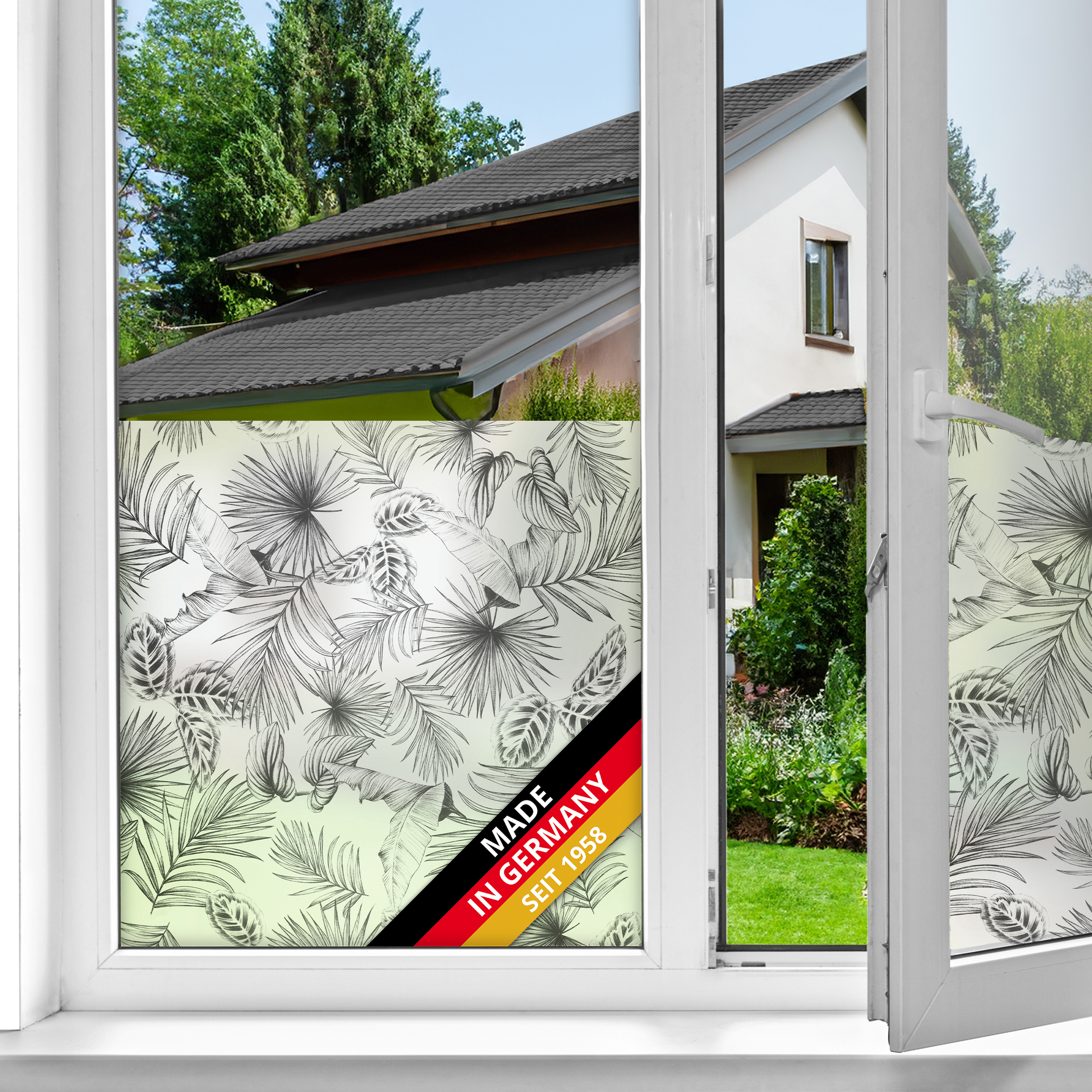 d-c-fix Fensterfolie static Botanicals - Gr. 45 cm x 1,5 m